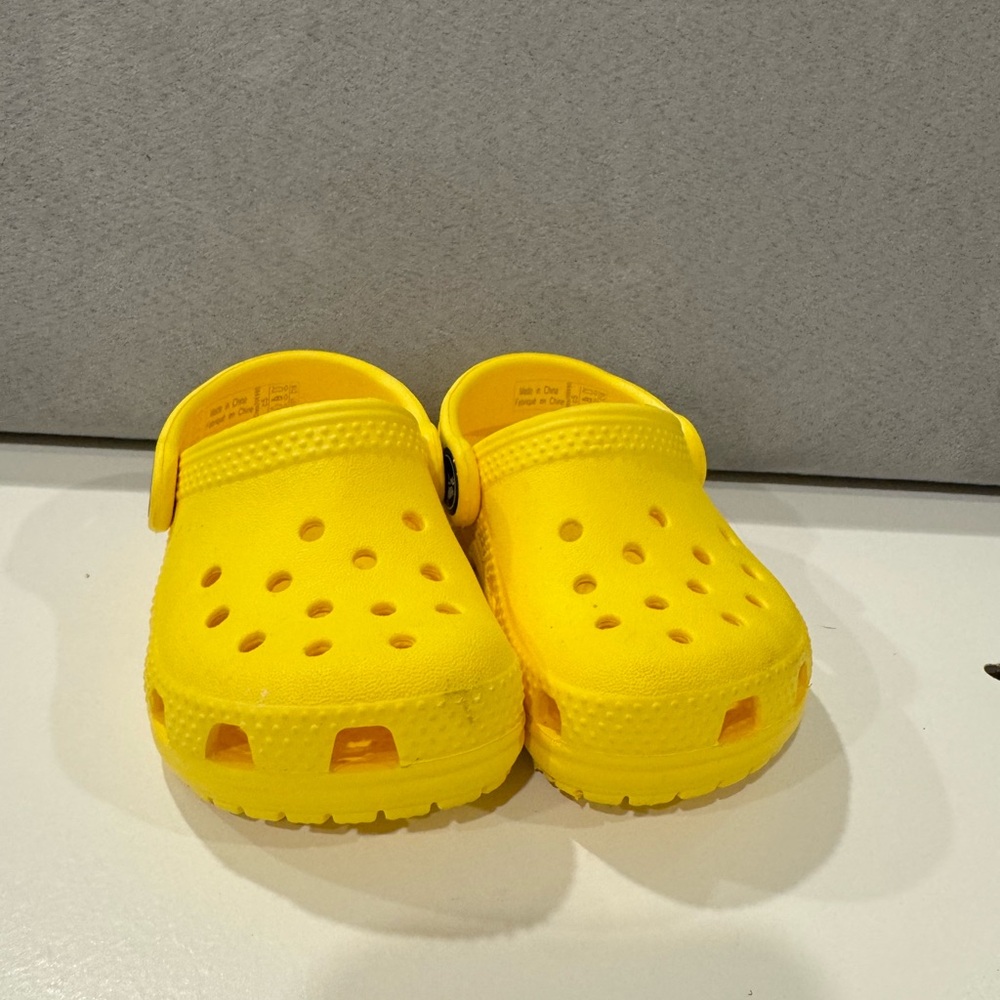 Bright Yellow Toddler Crocs